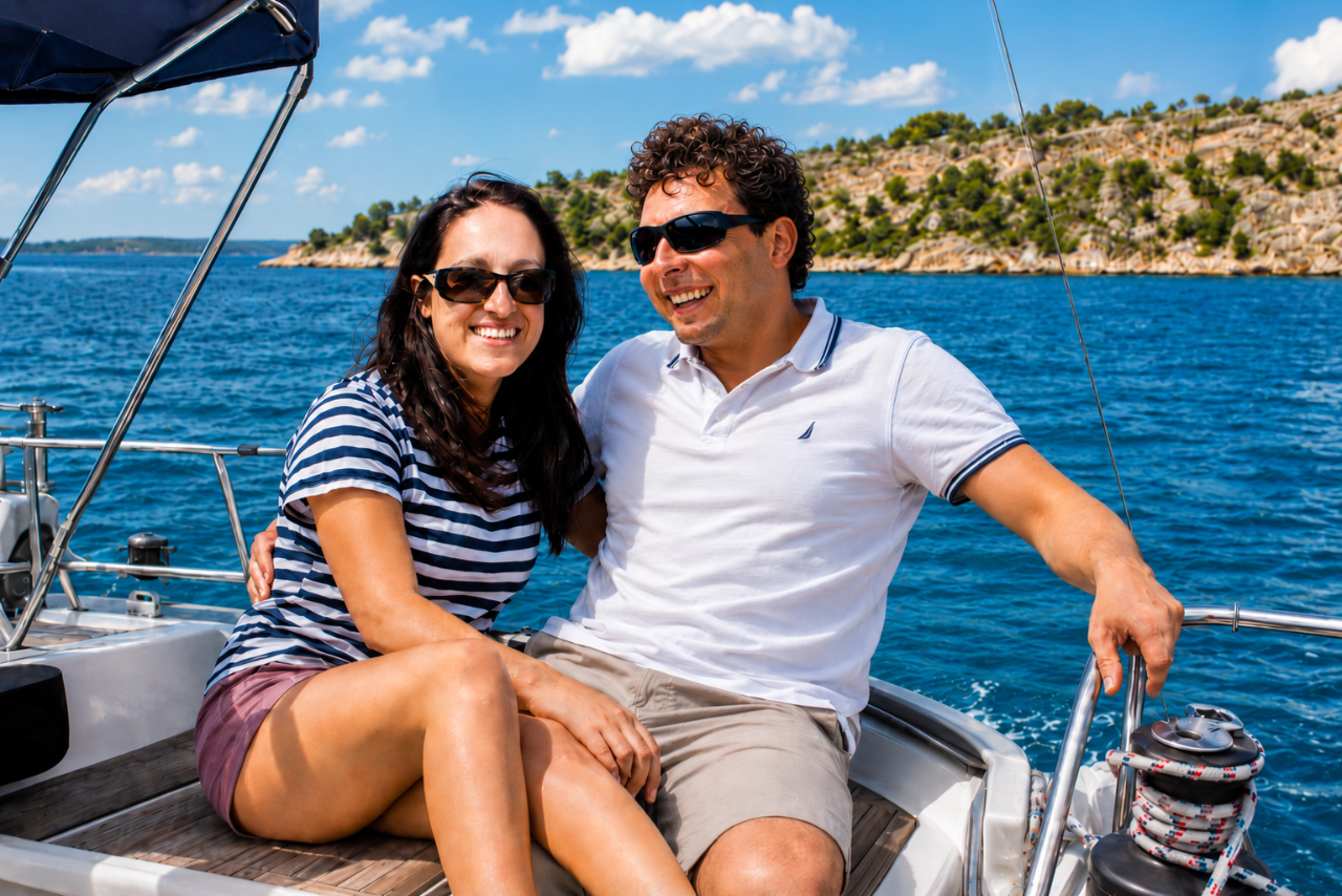 Couple relaxing on a yacht during a coastal sail.jpg