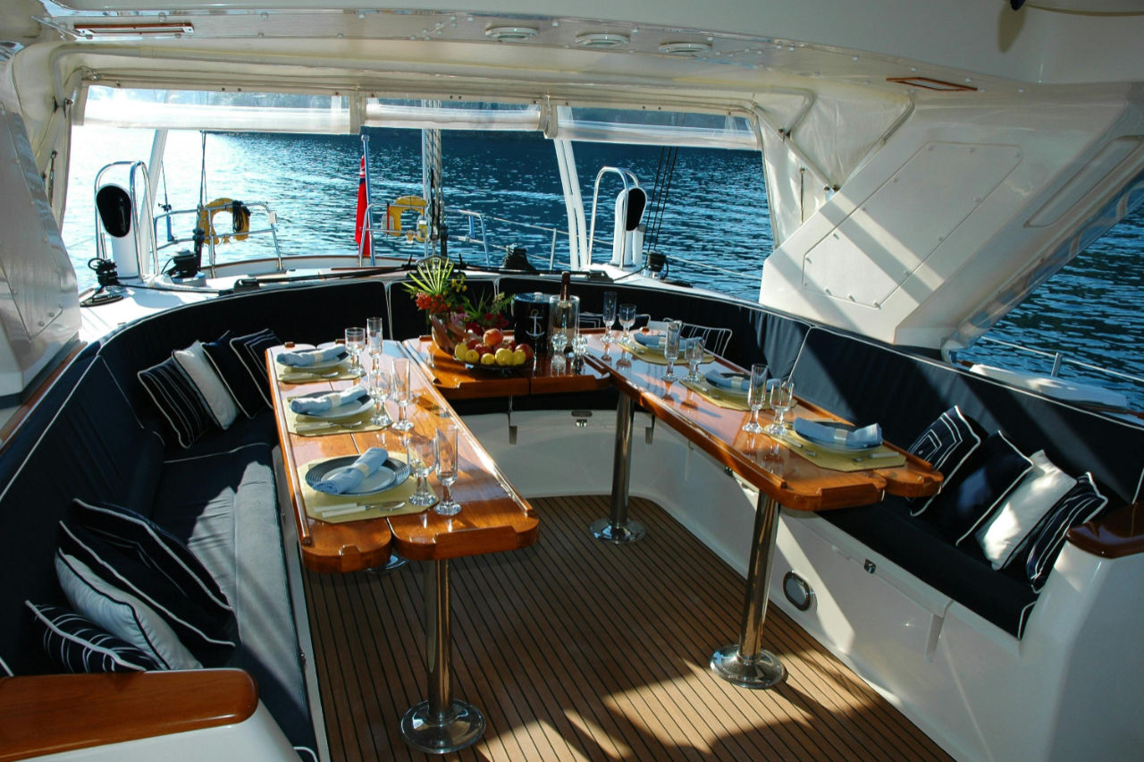 Food in crewed yacht charter service is always supreme